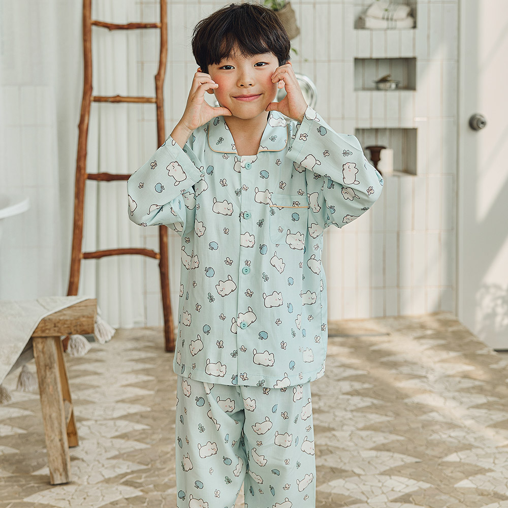 남아상하복 어린이 홈웨어 모달 캐릭터 파자마파티 긴소매 유아실내복 잠옷세트