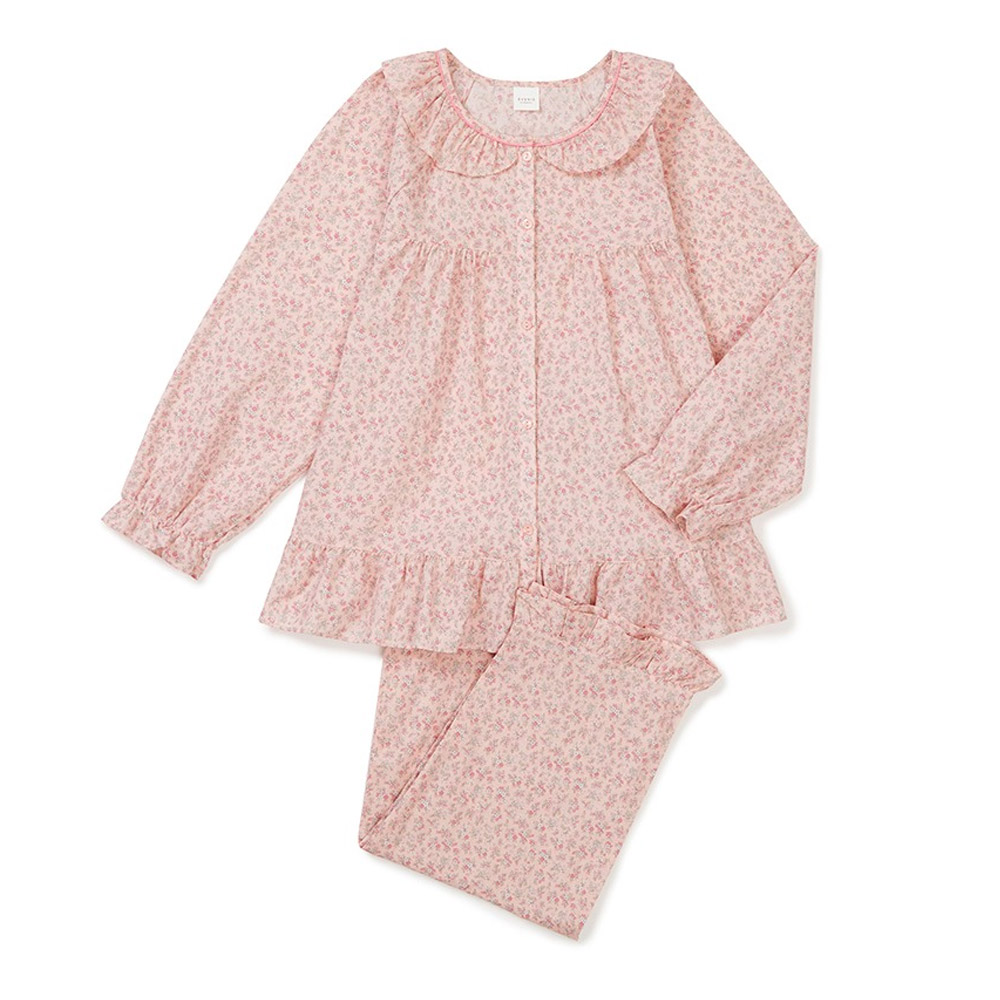 여성잠옷세트 핑크 여름파자마 여자홈웨어 꽃무늬 예쁜 긴소매 원마일웨어