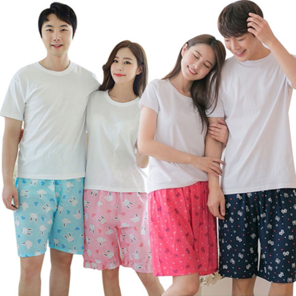 엠보 파자마 5부 잠옷바지 (남성/여성/아동)