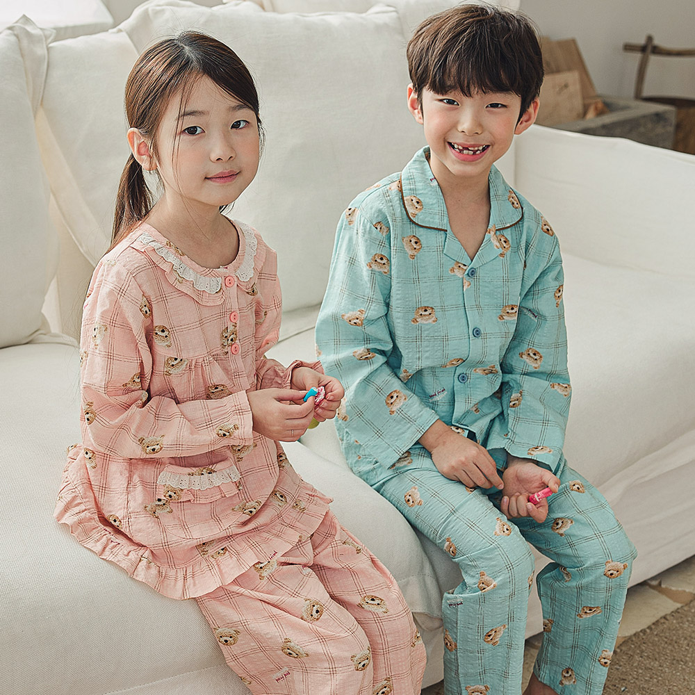 국산 아동 주니어파자마 초등학생 홈웨어 여아남아 유아실내복 봄 어린이잠옷