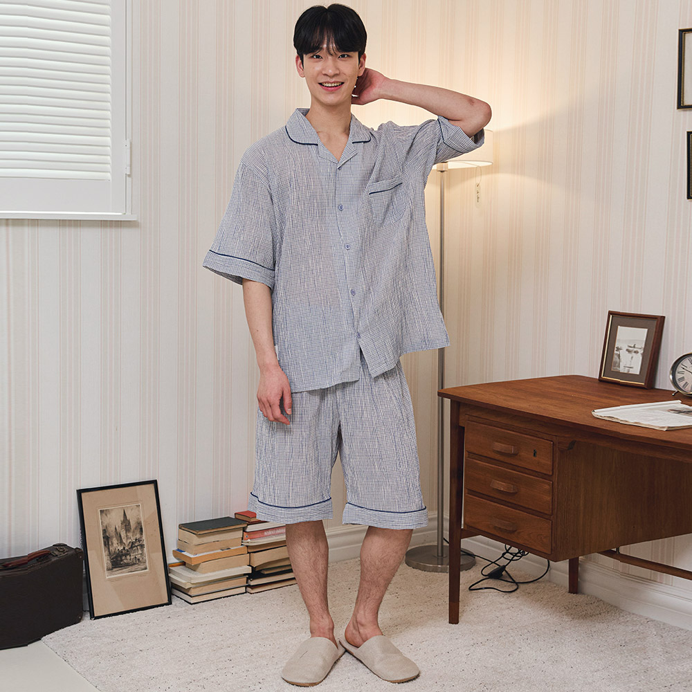 남자생일선물 여름잠옷 순면파자마 집에서입는 부모님 원마일웨어 빅사이즈 홈웨어세트