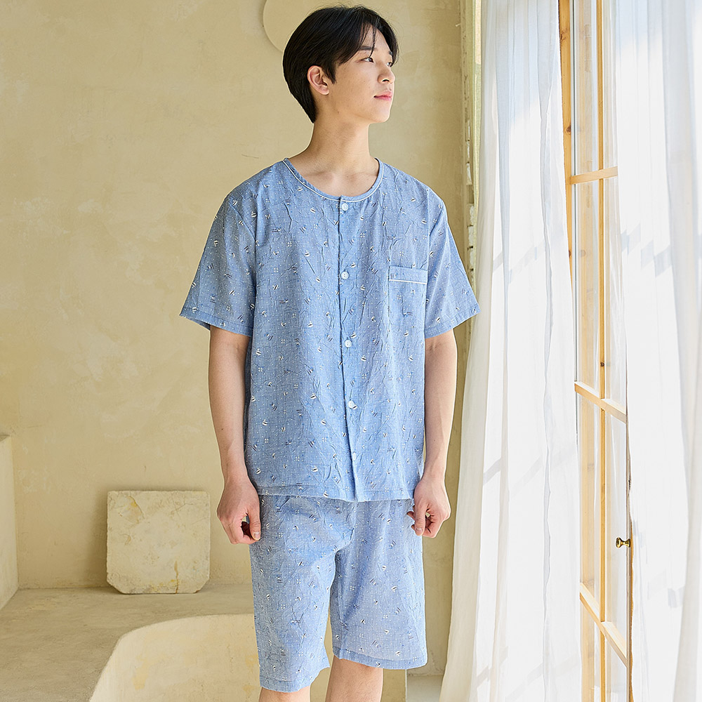 남자홈웨어 바캉스 반팔잠옷 캐릭터 파자마세트 집에서입는 여름잠옷세트